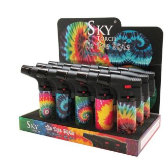 Sky 4" Inch - Tie Dye  Torch  -15 Count Per Display - Sk101td - Assorted Color