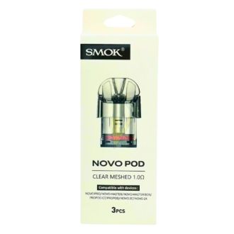 SMOK NOVO POD MESH 1.0 ohm 3/Pk CLEAR