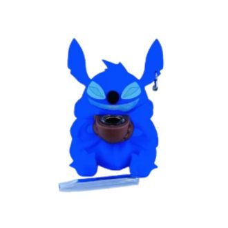 Stitch Blue - 5 Inch Silicone Waterpipe