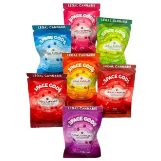 Space Gods Space Gummies Delta 9+CBD 60mg - 2 Counts Per Pack - 30 Packs Per Box