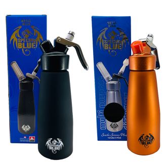 Special Blue Cream Dispenser Suede Aluminum -1/2 Liter