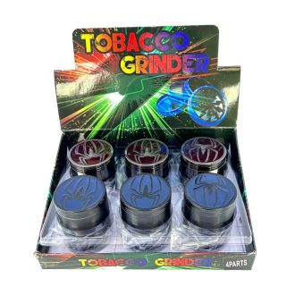 Spider Tobacco Grinder 52mm - 4 Parts - Assorted Colors - GR181-52SD