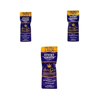 STICKY GREEN PRIVATE RESERVE THC-A 1.25g PreRolls 2 Per Pack