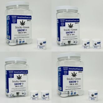 Sticky Green Snow - THC-A Flower - 1 Gram - 20 Counts Per Jar