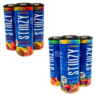 STIIIZY SELTZER D9 20MG 12 oz. CAN 4 Per PAck