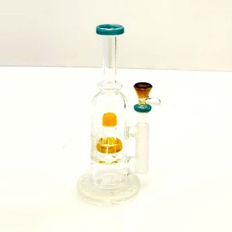 Tataoo Carved Glass Waterpipe With Matrix Perc - 9 Inch - Assorted Colors - C-33