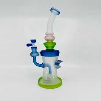 Tataoo Waterpipe With Frosted Crystals Neck Tube - 12 Inch - C-76 - Assorted