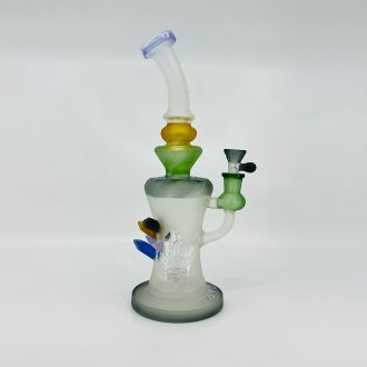 Tataoo Waterpipe With Frosted Crystals Neck Tube - 12 Inch - C-77 - Assorted