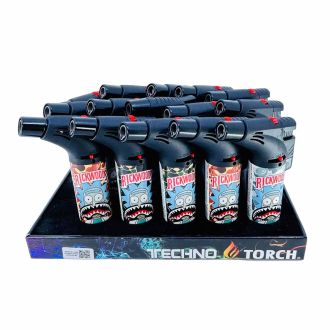 Techno - Single Torch - Assorted Print - 15 Pieces Per Display