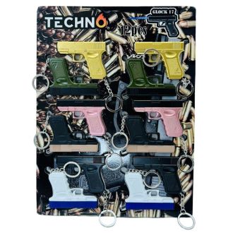Techno Torch Glock 17 with Key Ring - Assorted Colors - 12 Counts Per Display