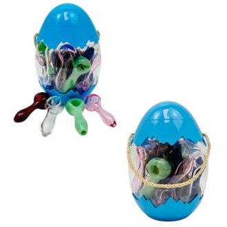 EGG JAR 4" SPOON HANDPIPE 20CT/JAR ASSORTED COLORS TVEJL5
