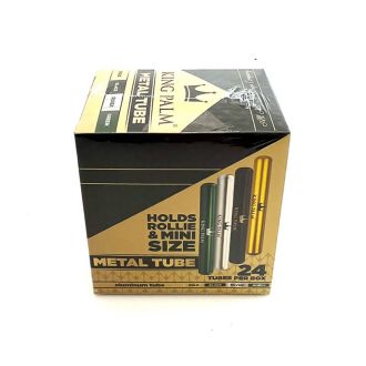 King Palm Metal Tube Holds Rollies And Mini Size