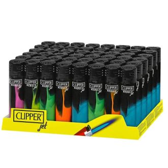 Clipper Jet Flame Lighter Nebula Design- 48 Per Pack 37345