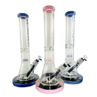 Aleaf Waterpipe 15" Inch - 9mm Beaker With Showerhead Perc - Al2040 - Assorted Colors - Price Per Piece