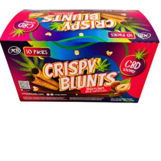 Crispy Blunts Cbd 2 Piece Per Pack 10 Pack Per box Hazelnut Milk Chocolate
