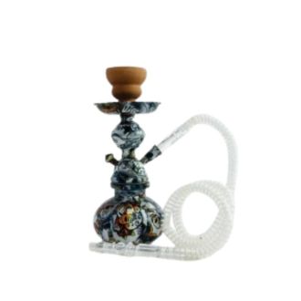 Zebra Hookah Pumpkin Omar 11 Inch 2 Hose