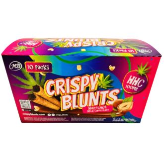 Crispy Blunts Hhc- 2 Piece Per Pack- 10Pack Per Box Hazelnut Milk Chocolate