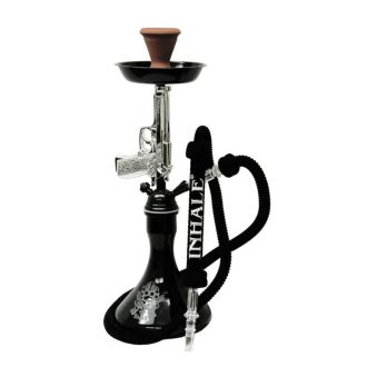 Inhale Gangsta Hookah Shooter - 36 Inch - 1 Hose - Chrome