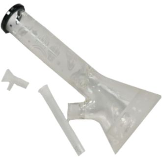 Wplg101 Waterpipe 10 Inch Frosted Glass Colored Tube (Big Mom)