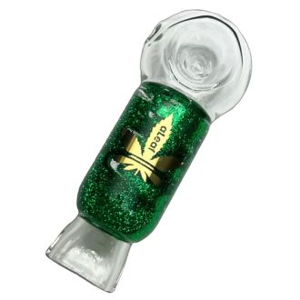 Handpipe 4" Aleaf With Glycerin Glitter With Coil Alh5013