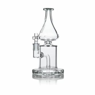 Grav Helix Fixed Flare Waterpipe 8.75 Inch - Clear - HX.FF.0