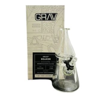 Grav Helix Beaker Water Pipe 8.75 Inch - Clear - Hx.Bk.0 - Assorted