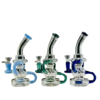 Waterpipe 8" Inch - Recycler - Assorted - Price Per Piece