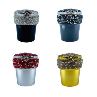 VCCA1 - Car Ashtray - Diamond Top With LED Lights - Assorted Colors