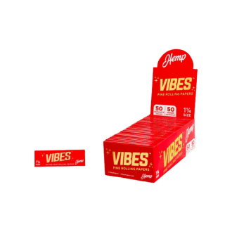 Vibes Hemp 1 1/4 Hemp Paper - 50 Count / Booklet - 50 Booklet In Box