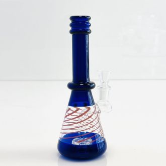 Waterpipe 8" Inch - Beaker Full Colored With Showerhead Perc - Assorted