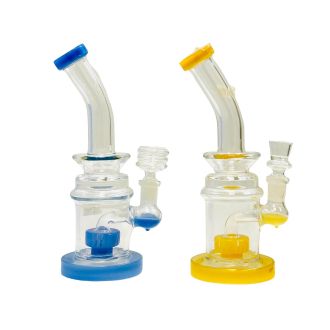 Waterpipe - 8 Inch - Curved Neck - With Inline Perc - WPLG179