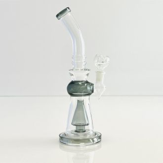 Waterpipe 10" Inch - Bend Neck With Colored Inline Perc - Assorted