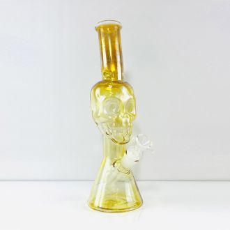 Waterpipe 12" Inch - Beaker With Skull - Assorted Colors (WP-2552)