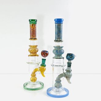 Waterpipe 12" Inch - Fancy Design With Colored Rim (RH-55) - Assorted - Price Per Piece