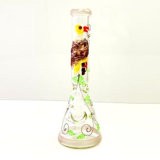 Waterpipe 14 Inch - Beaker With Eagle - Glow In The Dark - WPSO7