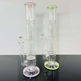 Waterpipe 14" Inch - With Double Matrix Perc - Assorted - Price Per Piece
