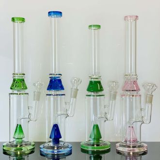 Waterpipe 15" Inch -  With Cone Inline Perc - Assorted - Price Per Piece