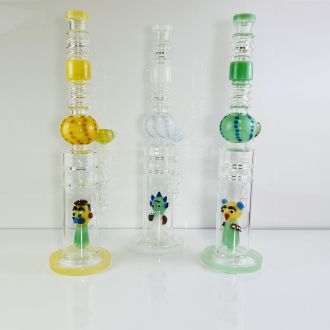 Waterpipe 17" Inch - With Character Shower Head And Ice Catcher Perc - Assorted - Price Per R Piece