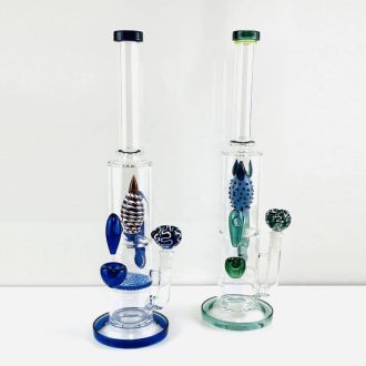 Waterpipe 17" Inch - With Honeycomb And Ice Catcher Perc - Assorted - Price Per Piece