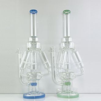 Waterpipe 18" Inch - Recycler Four Honeycomb With Tree Perc -ASSORTED - Price Per Piece