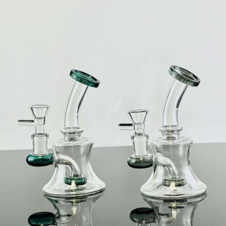 Waterpipe 5" Inch - Bend Neck With Inline Perc - Assorted - Price Per Piece