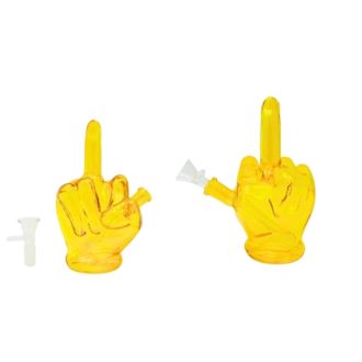 WATERPIPE 6" MIDDLE FINGER ASSORTED
