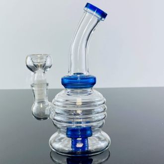 6'' Inch Glass Water Pipe With Bright Inner Tube - Price Per Piece