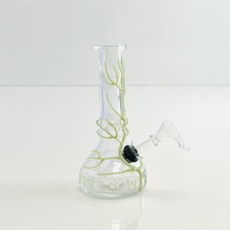 Beaker Waterpipe - 6 Inch - Glow In The Dark - Assorted Designs