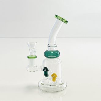Water Pipe 6" Inch - Mushroom Outside With Inline Perc - Assorted