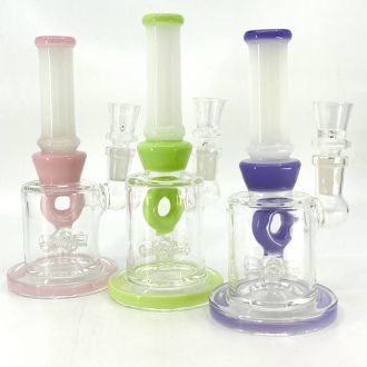 Waterpipe 6" Inch - Tube Color With Donut Showerhead - Assorted - Price Per Piece