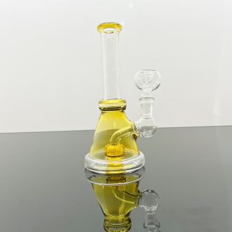 Waterpipe 7 Inch - Mini Beaker Color Base With Showerhead Perc - Assorted