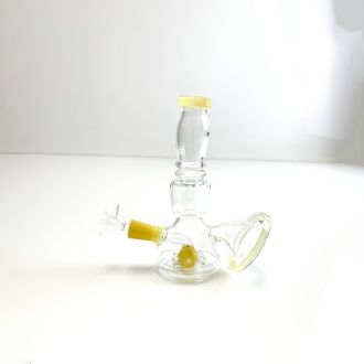 Waterpipe - 8" In Size - Microscope Color Rim With Showerhead Perc