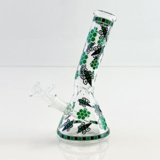 Beaker Waterpipe - 8 Inch - Tilted Tube With Ice Catcher - Assorted Colors