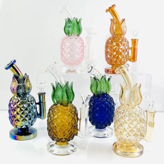 Pineapple Waterpipe - 8 Inches - Assorted Colors - Ray-L-1 - Price Per Piece